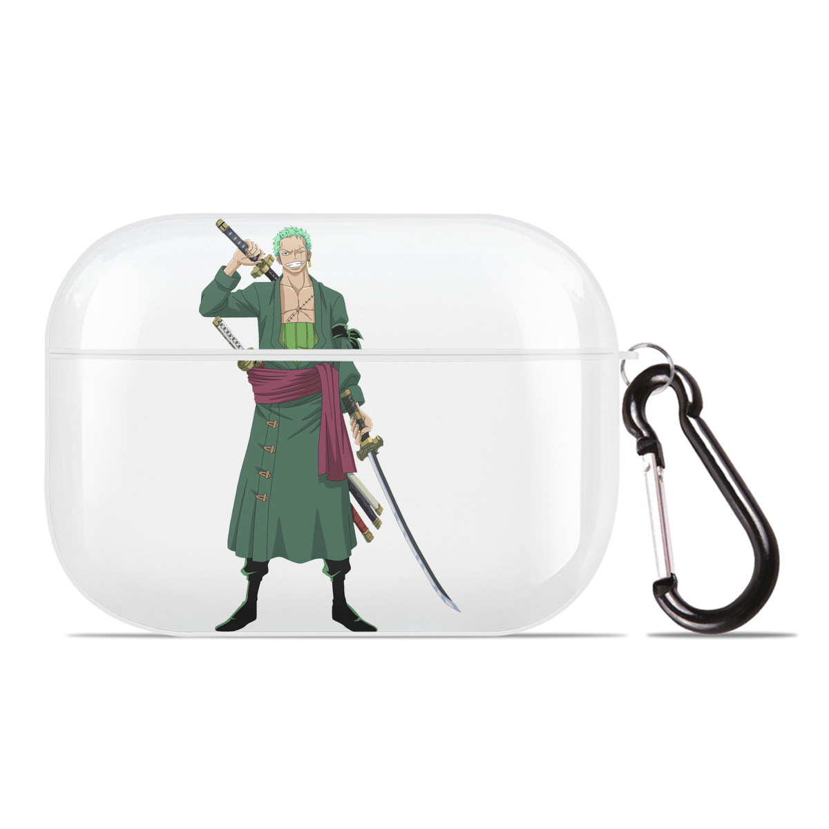 ワンピース ロロノア・ゾロ ONE PIECE Roronoa Zoro 【AirPods Pro用】ハードシェル保護ケース 耐衝撃・防指紋・カラビナ付き商品仕様