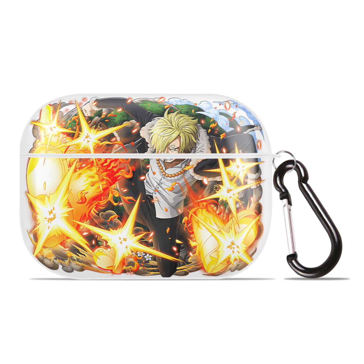 ワンピース サンジ ONE PIECE Sanji 【AirPods Pro用】ハードシェル保護ケース 耐衝撃・防指紋・カラビナ付き商品仕様