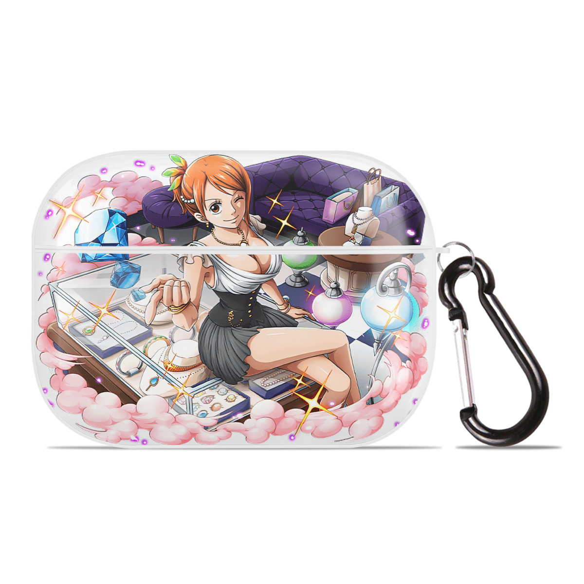 ワンピース ナミ ONE PIECE Nami 【AirPods Pro用】ハードシェル保護ケース 耐衝撃・防指紋・カラビナ付き商品仕様