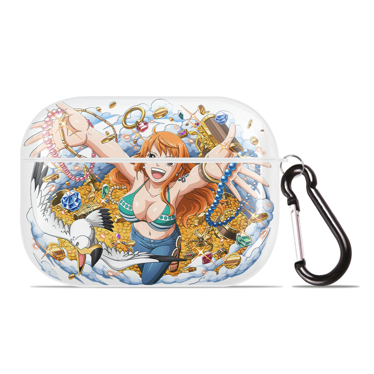 ワンピース ナミ ONE PIECE Nami 【AirPods Pro用】ハードシェル保護ケース 耐衝撃・防指紋・カラビナ付き商品仕様