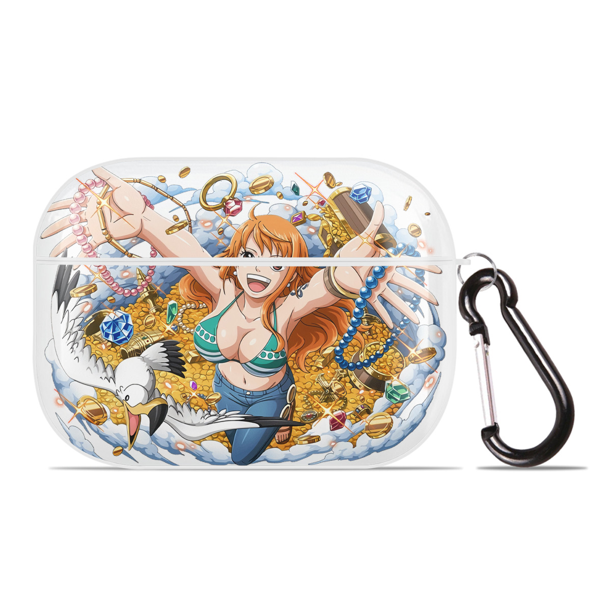 ワンピース ナミ ONE PIECE Nami 【AirPods Pro用】ハードシェル保護ケース 耐衝撃・防指紋・カラビナ付き商品仕様