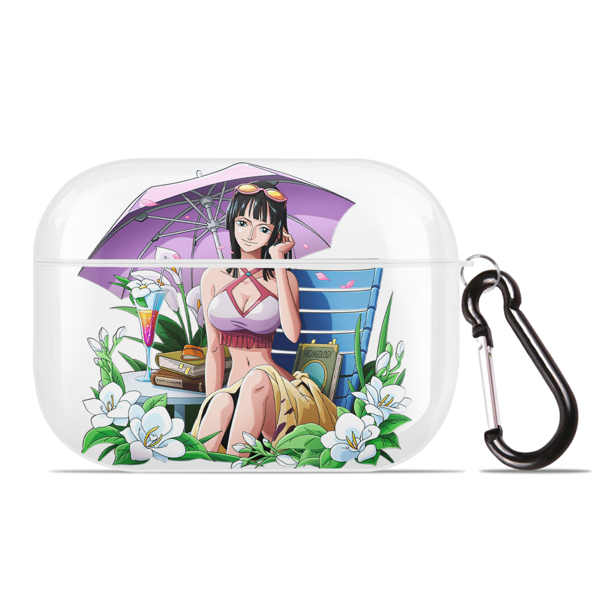 ワンピース ニコ・ロビン ONE PIECE Nico Robin 【AirPods Pro用】ハードシェル保護ケース 耐衝撃・防指紋・カラビナ付き商品仕様