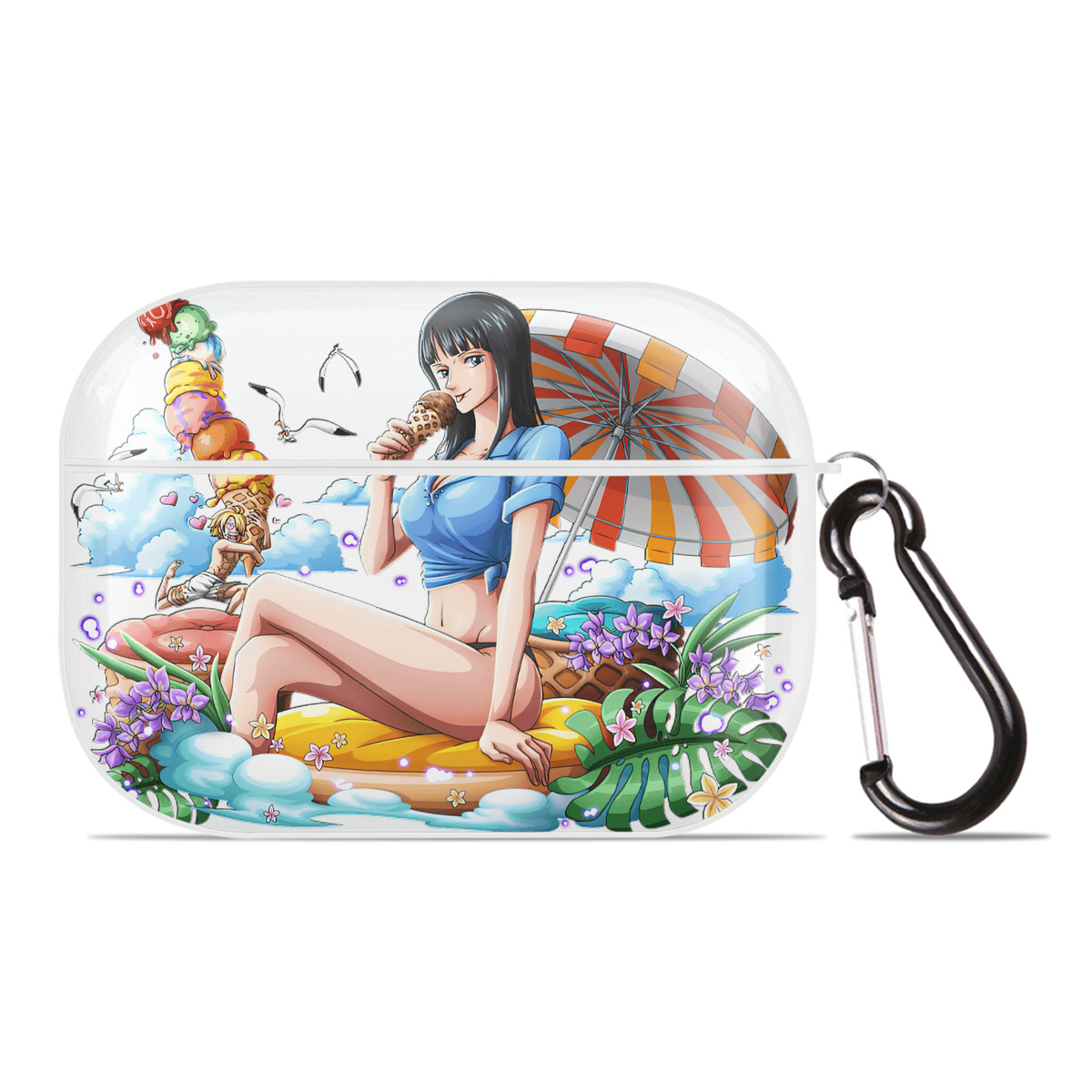 ワンピース ニコ・ロビン ONE PIECE Nico Robin 【AirPods Pro用】ハードシェル保護ケース 耐衝撃・防指紋・カラビナ付き商品仕様