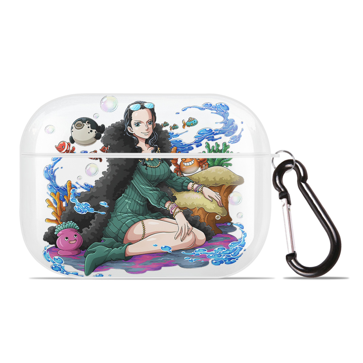 ワンピース ニコ・ロビン ONE PIECE Nico Robin 【AirPods Pro用】ハードシェル保護ケース 耐衝撃・防指紋・カラビナ付き商品仕様