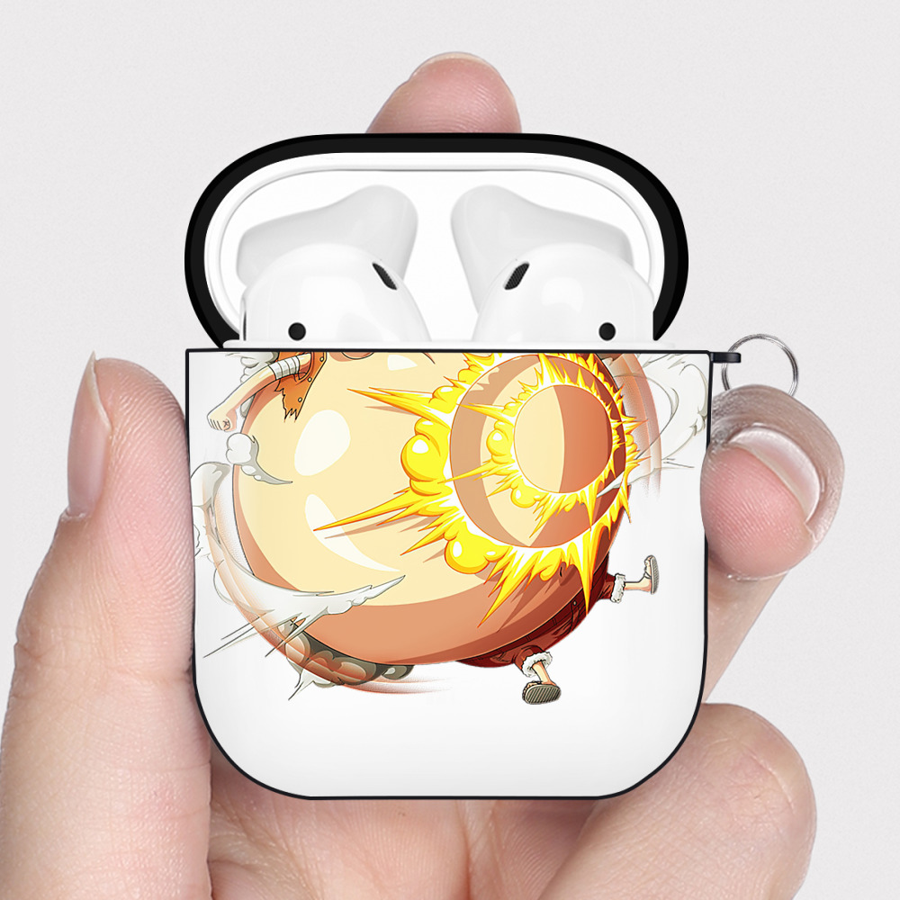 ワンピース モンキー・D・ルフィ ONE PIECE Monkey D. Luffy AirPods 第2世代保護ケース ハードシェル ブラック 耐衝撃・防指紋・カラビナ付き