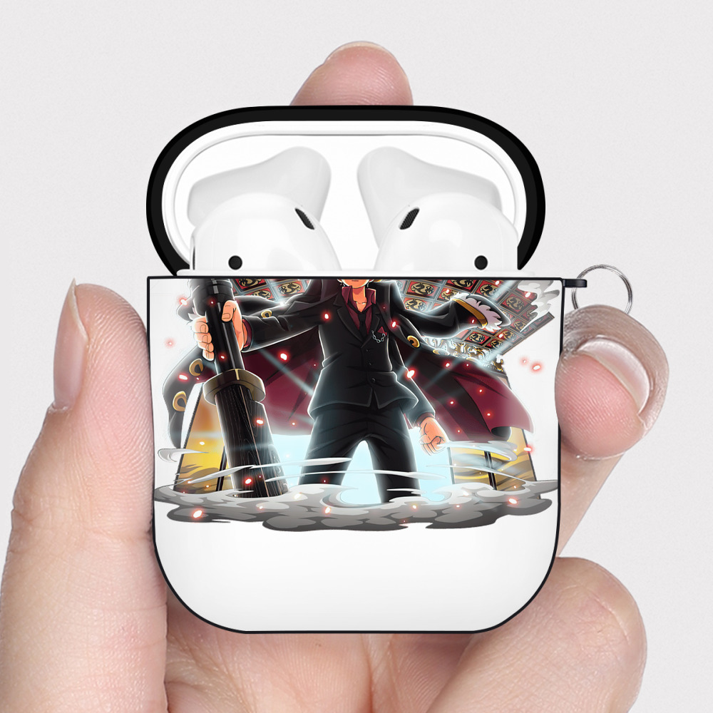 ワンピース モンキー・D・ルフィ ONE PIECE Monkey D. Luffy AirPods 第2世代保護ケース ハードシェル ブラック 耐衝撃・防指紋・カラビナ付き