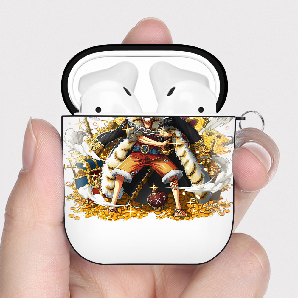 ワンピース モンキー・D・ルフィ ONE PIECE Monkey D. Luffy AirPods 第2世代保護ケース ハードシェル ブラック 耐衝撃・防指紋・カラビナ付き