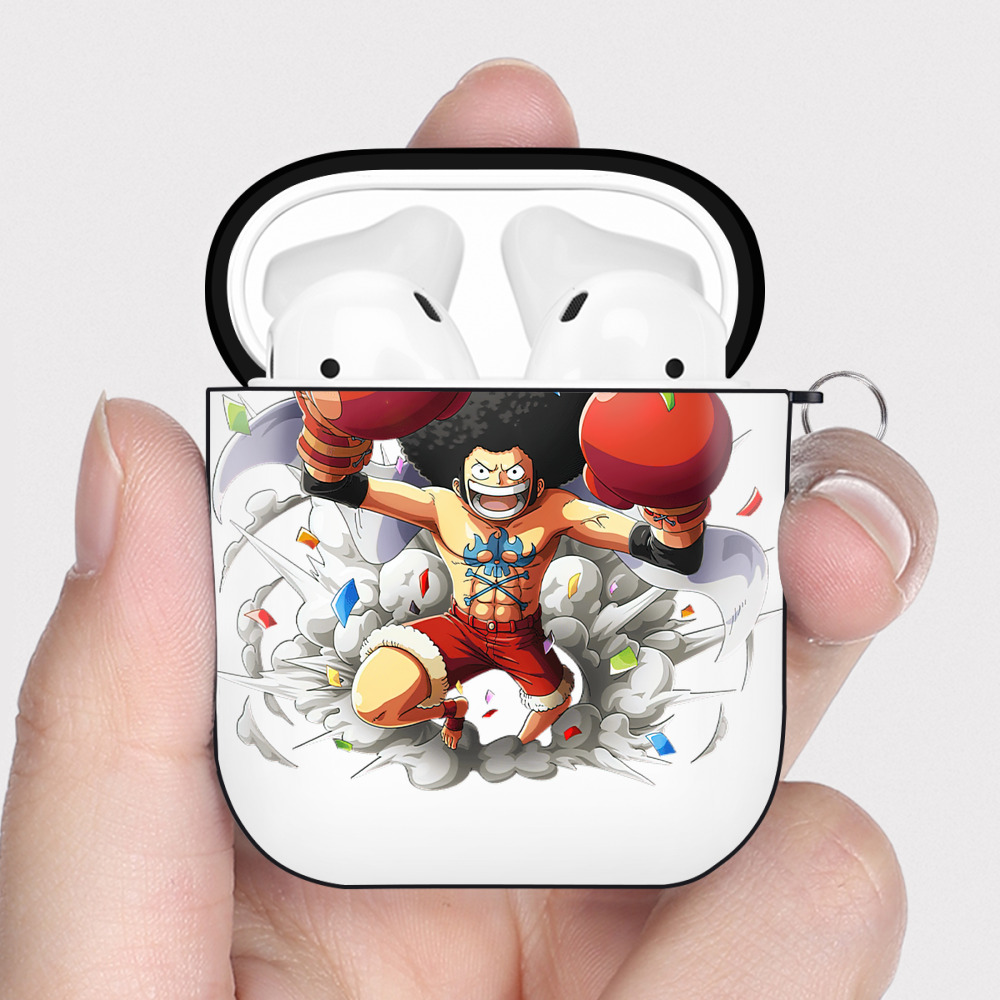 ワンピース モンキー・D・ルフィ ONE PIECE Monkey D. Luffy AirPods 第2世代保護ケース ハードシェル ブラック 耐衝撃・防指紋・カラビナ付き