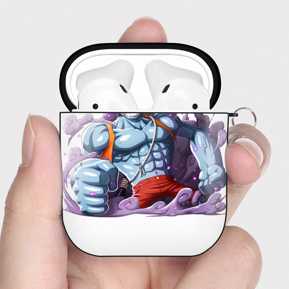 （画像用） ワンピース モンキー・D・ルフィ ONE PIECE Monkey D. Luffy AirPods 第2世代保護ケース ハードシェル ブラック 耐衝撃・防指紋・カラビナ付き