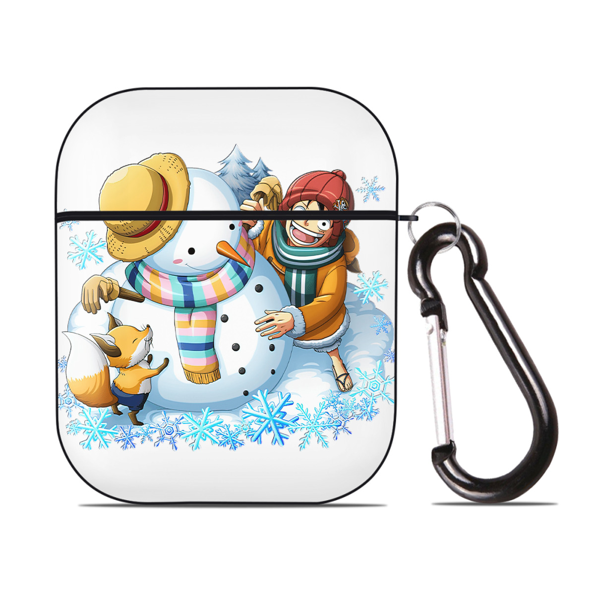 ワンピース モンキー・D・ルフィ ONE PIECE Monkey D. Luffy AirPods 第2世代保護ケース ハードシェル ブラック 耐衝撃・防指紋・カラビナ付き