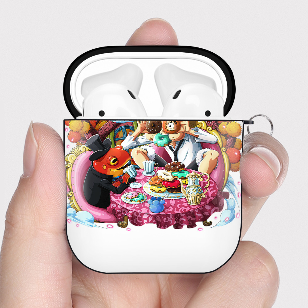 ワンピース モンキー・D・ルフィ ONE PIECE Monkey D. Luffy AirPods 第2世代保護ケース ハードシェル ブラック 耐衝撃・防指紋・カラビナ付き