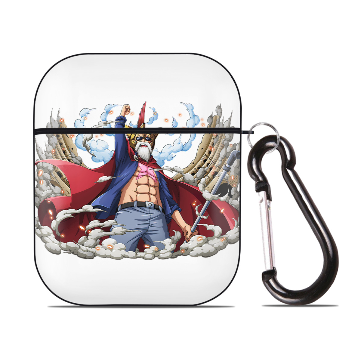 ワンピース モンキー・D・ルフィ ONE PIECE Monkey D. Luffy AirPods 第2世代保護ケース ハードシェル ブラック 耐衝撃・防指紋・カラビナ付き