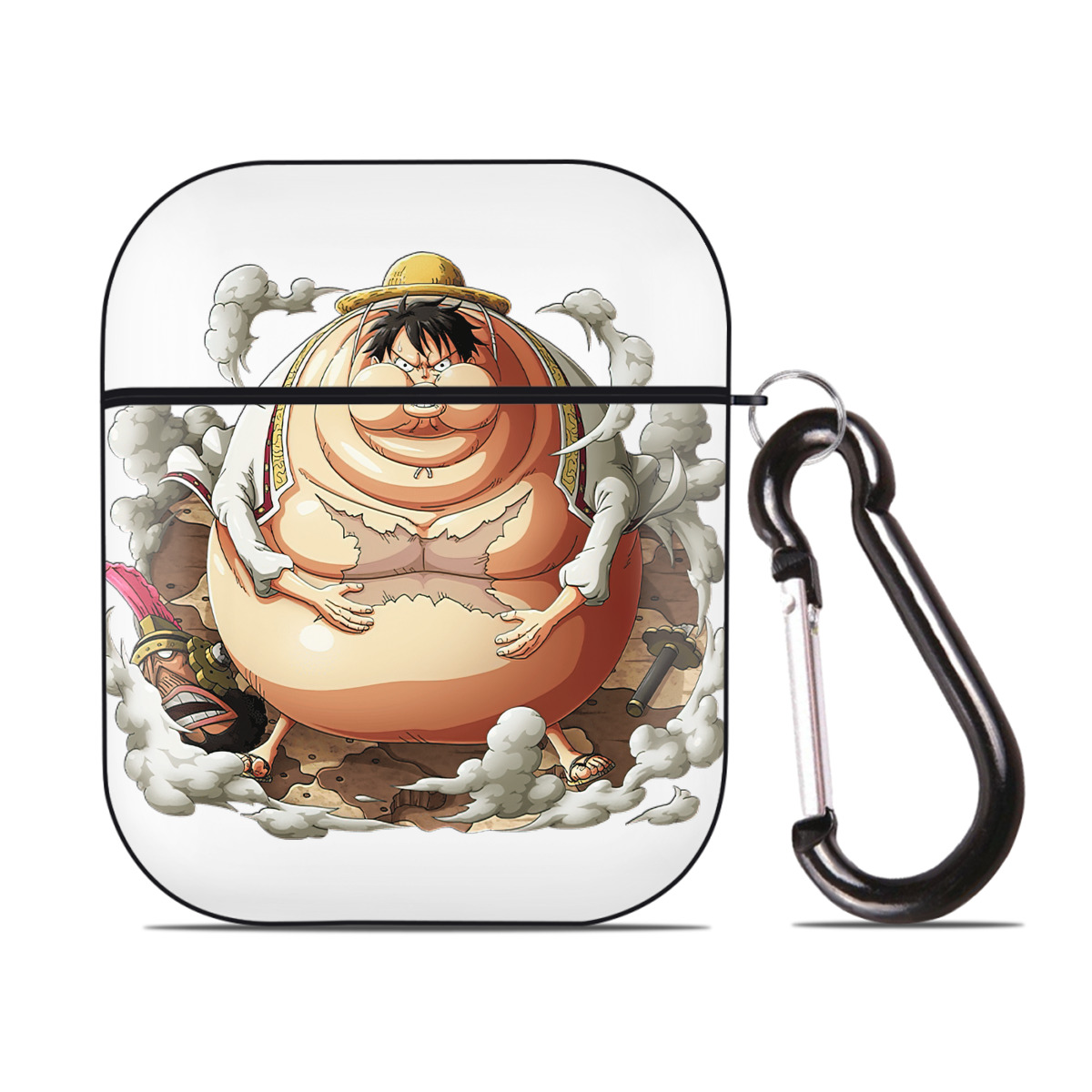 ワンピース モンキー・D・ルフィ ONE PIECE Monkey D. Luffy AirPods 第2世代保護ケース ハードシェル ブラック 耐衝撃・防指紋・カラビナ付き