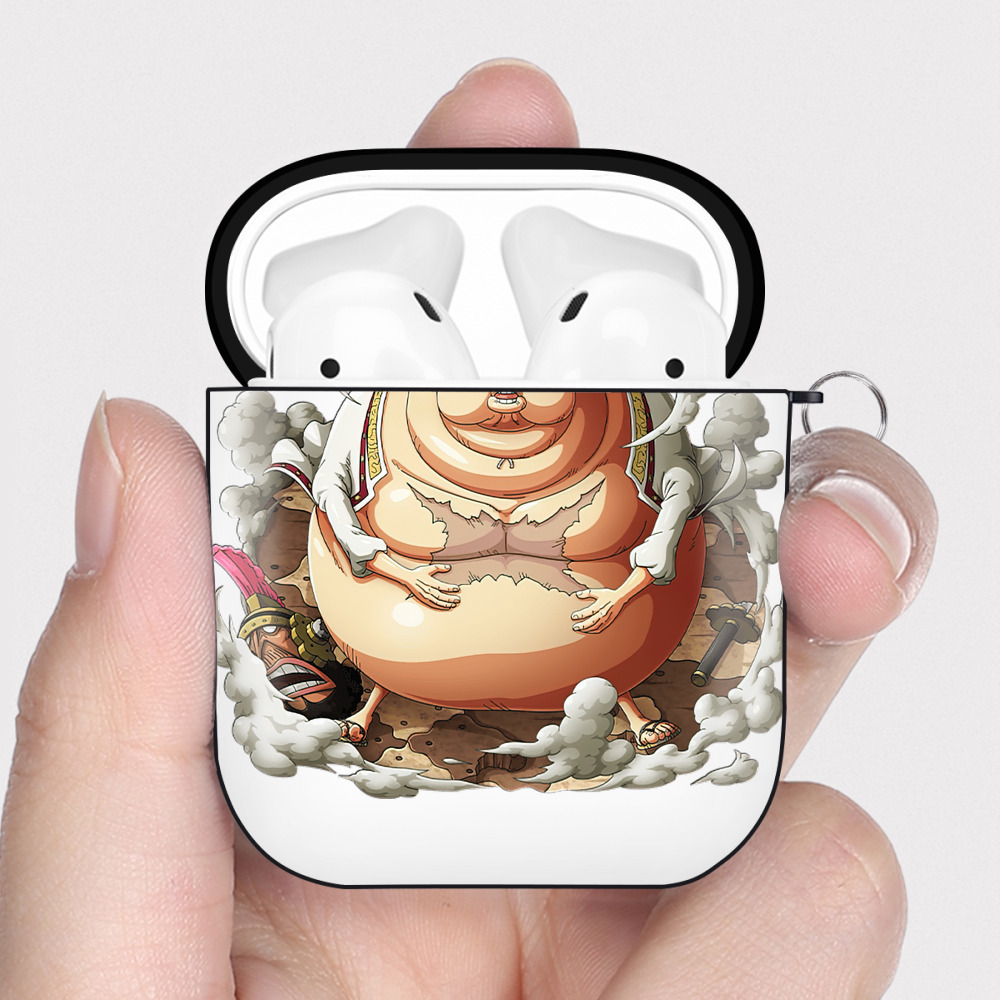 ワンピース モンキー・D・ルフィ ONE PIECE Monkey D. Luffy AirPods 第2世代保護ケース ハードシェル ブラック 耐衝撃・防指紋・カラビナ付き