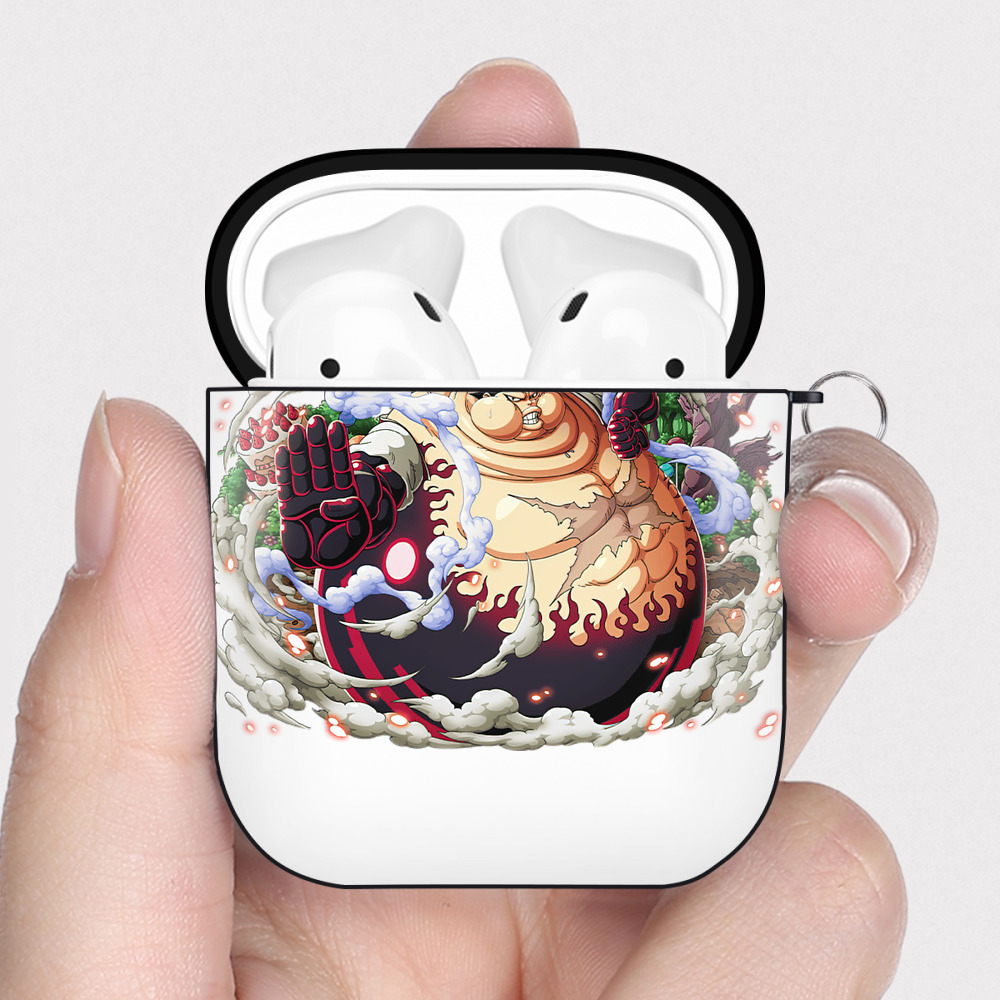 ワンピース モンキー・D・ルフィ ONE PIECE Monkey D. Luffy AirPods 第2世代保護ケース ハードシェル ブラック 耐衝撃・防指紋・カラビナ付き