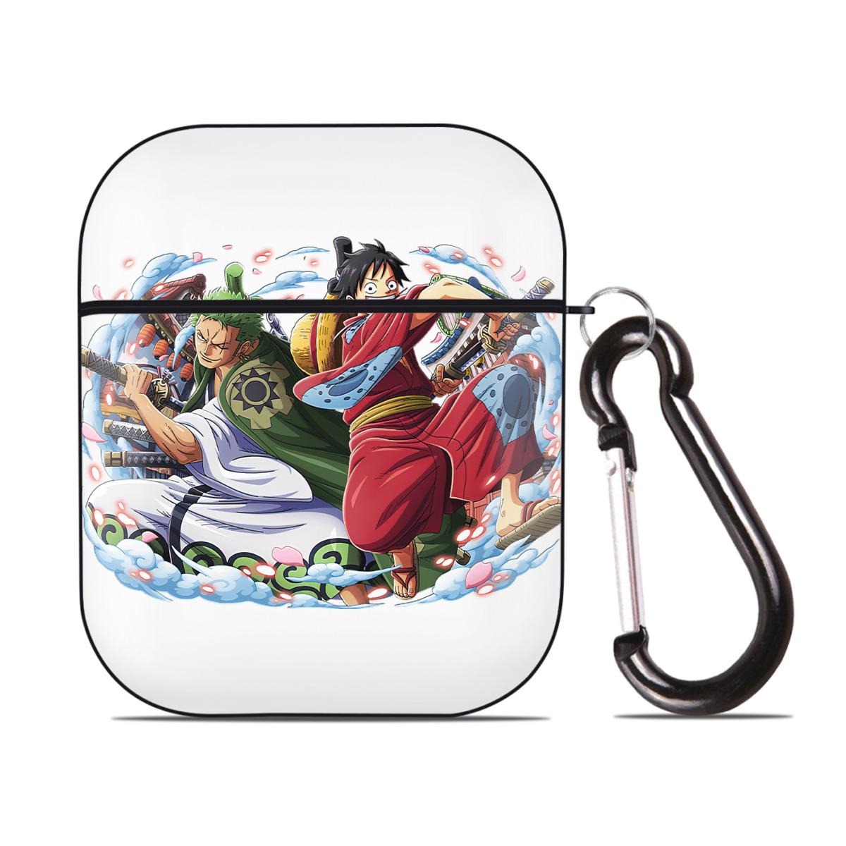 ワンピース モンキー・D・ルフィ ONE PIECE Monkey D. Luffy AirPods 第2世代保護ケース ハードシェル ブラック 耐衝撃・防指紋・カラビナ付き