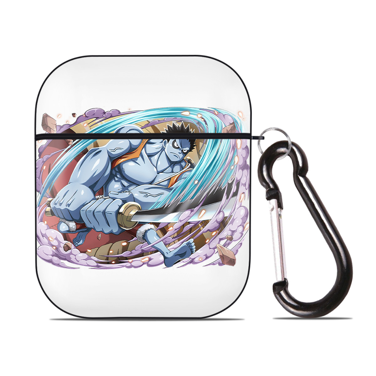 ワンピース モンキー・D・ルフィ ONE PIECE Monkey D. Luffy AirPods 第2世代保護ケース ハードシェル ブラック 耐衝撃・防指紋・カラビナ付き