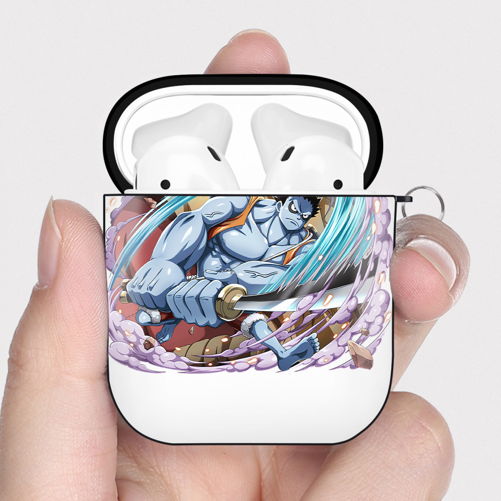 ワンピース モンキー・D・ルフィ ONE PIECE Monkey D. Luffy AirPods 第2世代保護ケース ハードシェル ブラック 耐衝撃・防指紋・カラビナ付き