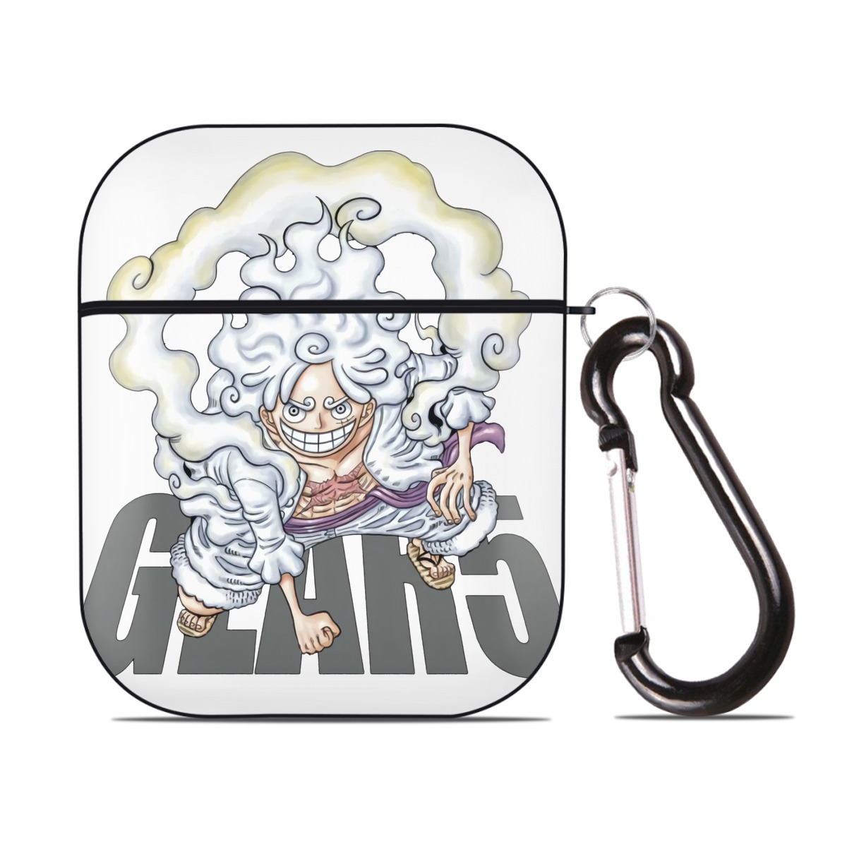 ワンピース モンキー・D・ルフィ ONE PIECE Monkey D. Luffy AirPods 第2世代保護ケース ハードシェル ブラック 耐衝撃・防指紋・カラビナ付き
