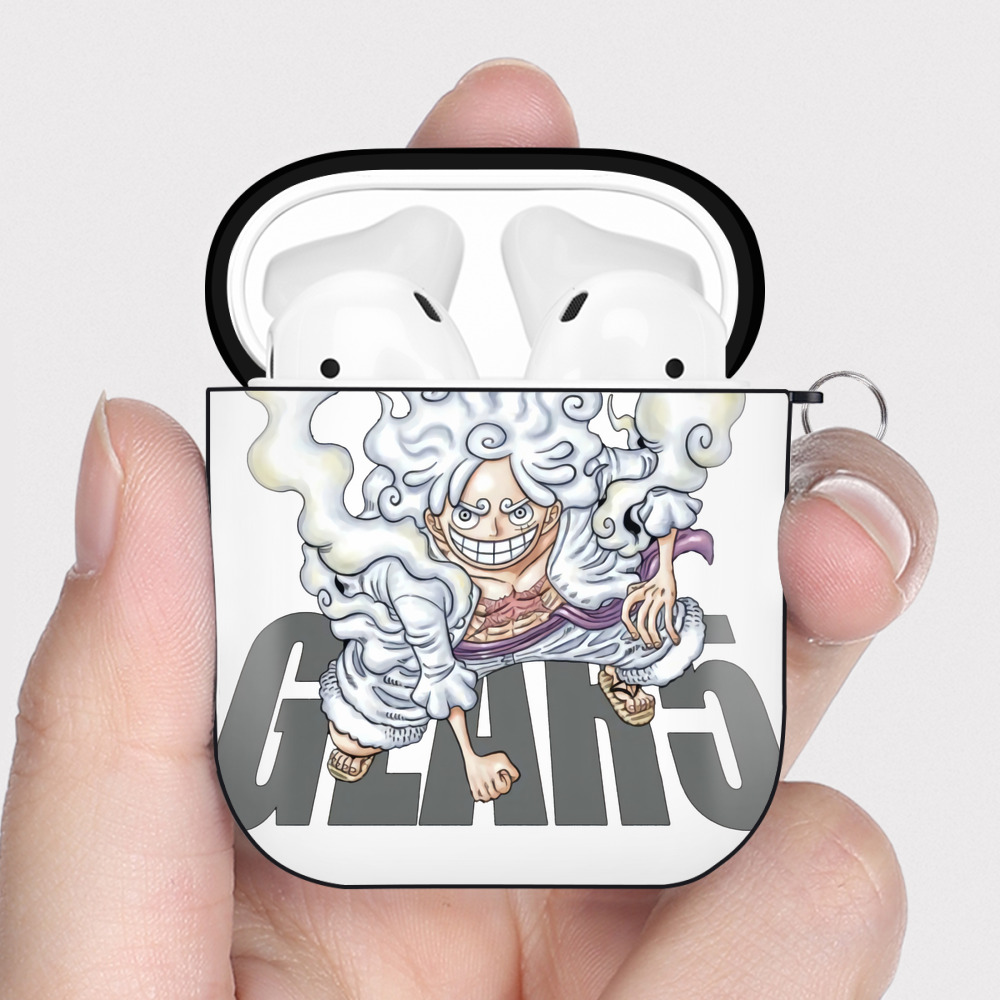 ワンピース モンキー・D・ルフィ ONE PIECE Monkey D. Luffy AirPods 第2世代保護ケース ハードシェル ブラック 耐衝撃・防指紋・カラビナ付き