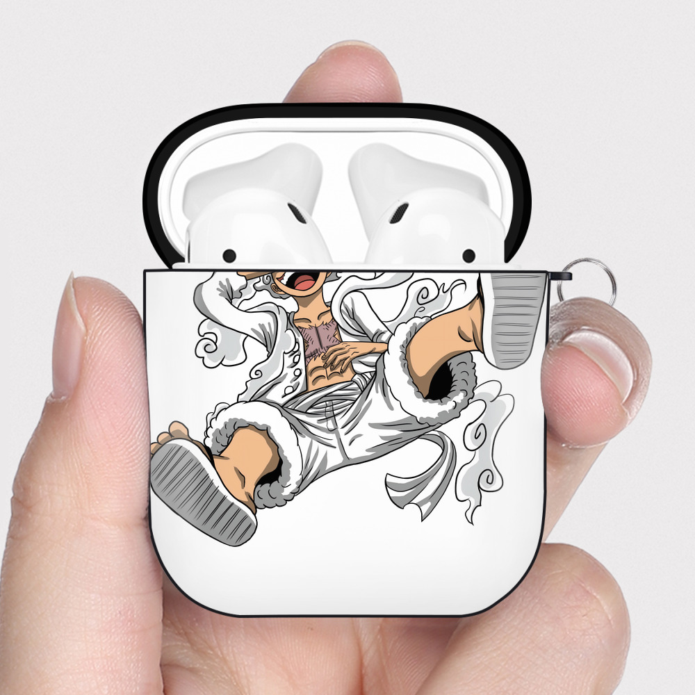 ワンピース モンキー・D・ルフィ ONE PIECE Monkey D. Luffy AirPods 第2世代保護ケース ハードシェル ブラック 耐衝撃・防指紋・カラビナ付き