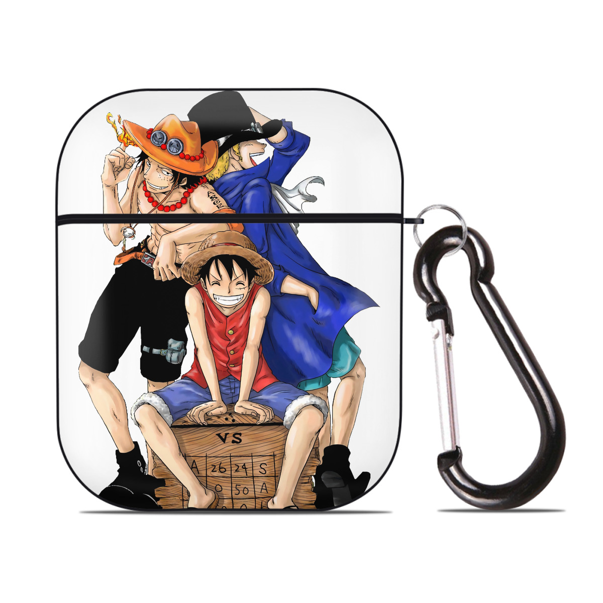 ワンピース モンキー・D・ルフィ ONE PIECE Monkey D. Luffy AirPods 第2世代保護ケース ハードシェル ブラック 耐衝撃・防指紋・カラビナ付き