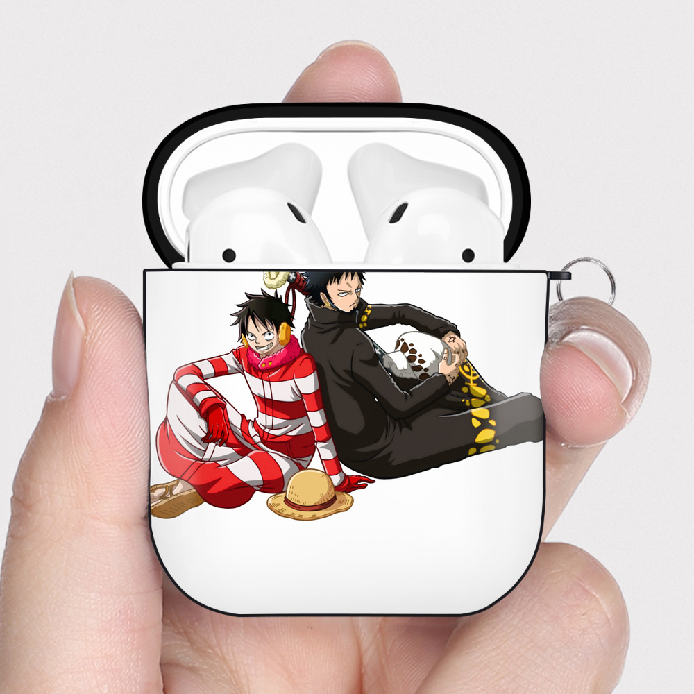 ワンピース モンキー・D・ルフィ ONE PIECE Monkey D. Luffy AirPods 第2世代保護ケース ハードシェル ブラック 耐衝撃・防指紋・カラビナ付き