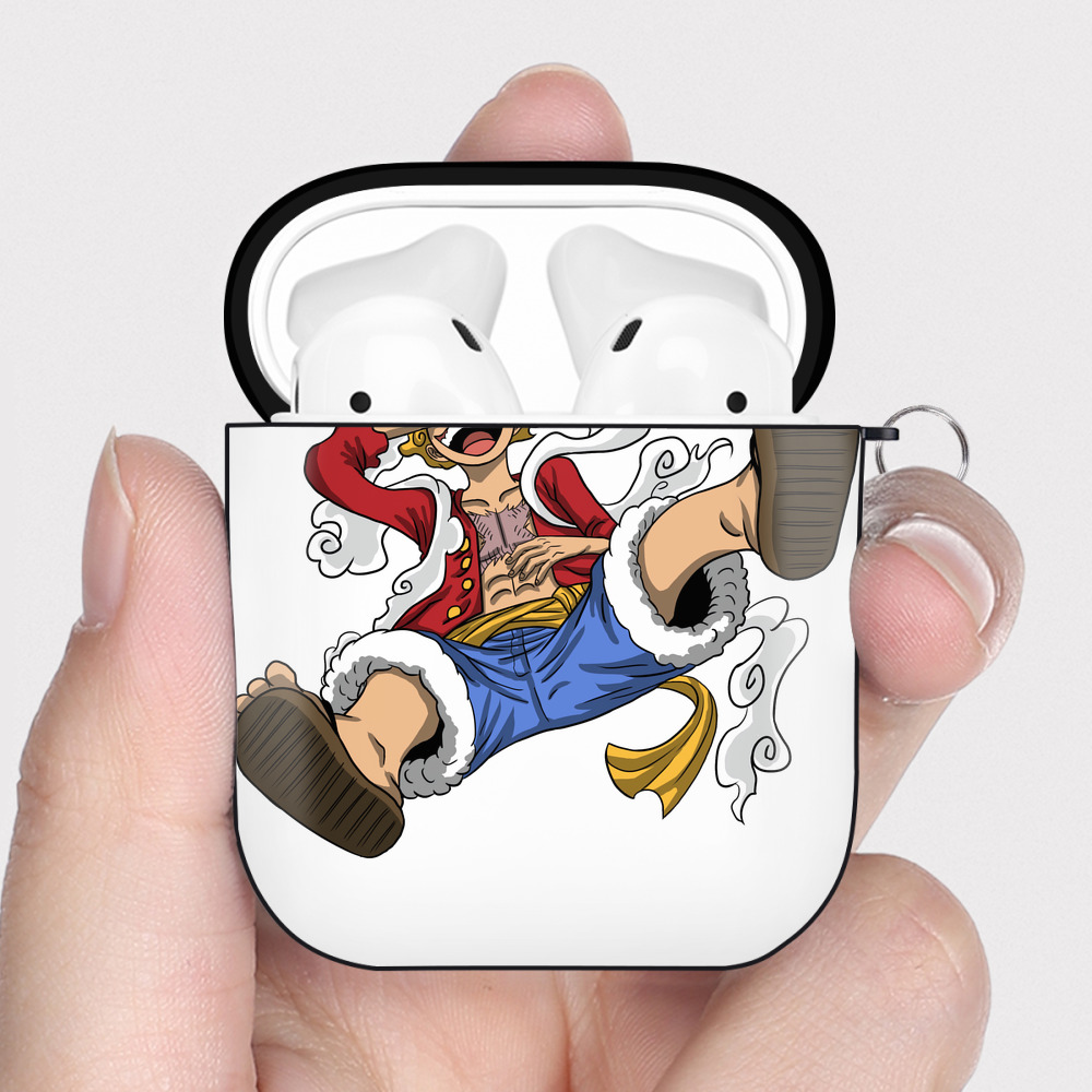 ワンピース モンキー・D・ルフィ ONE PIECE Monkey D. Luffy AirPods 第2世代保護ケース ハードシェル ブラック 耐衝撃・防指紋・カラビナ付き
