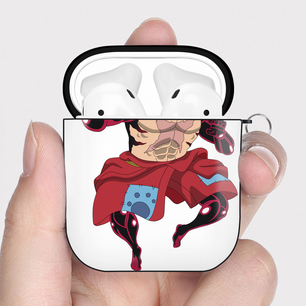 ワンピース モンキー・D・ルフィ ONE PIECE Monkey D. Luffy AirPods 第2世代保護ケース ハードシェル ブラック 耐衝撃・防指紋・カラビナ付き
