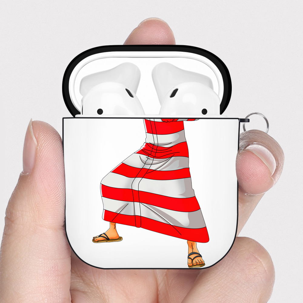 ワンピース モンキー・D・ルフィ ONE PIECE Monkey D. Luffy AirPods 第2世代保護ケース ハードシェル ブラック 耐衝撃・防指紋・カラビナ付き