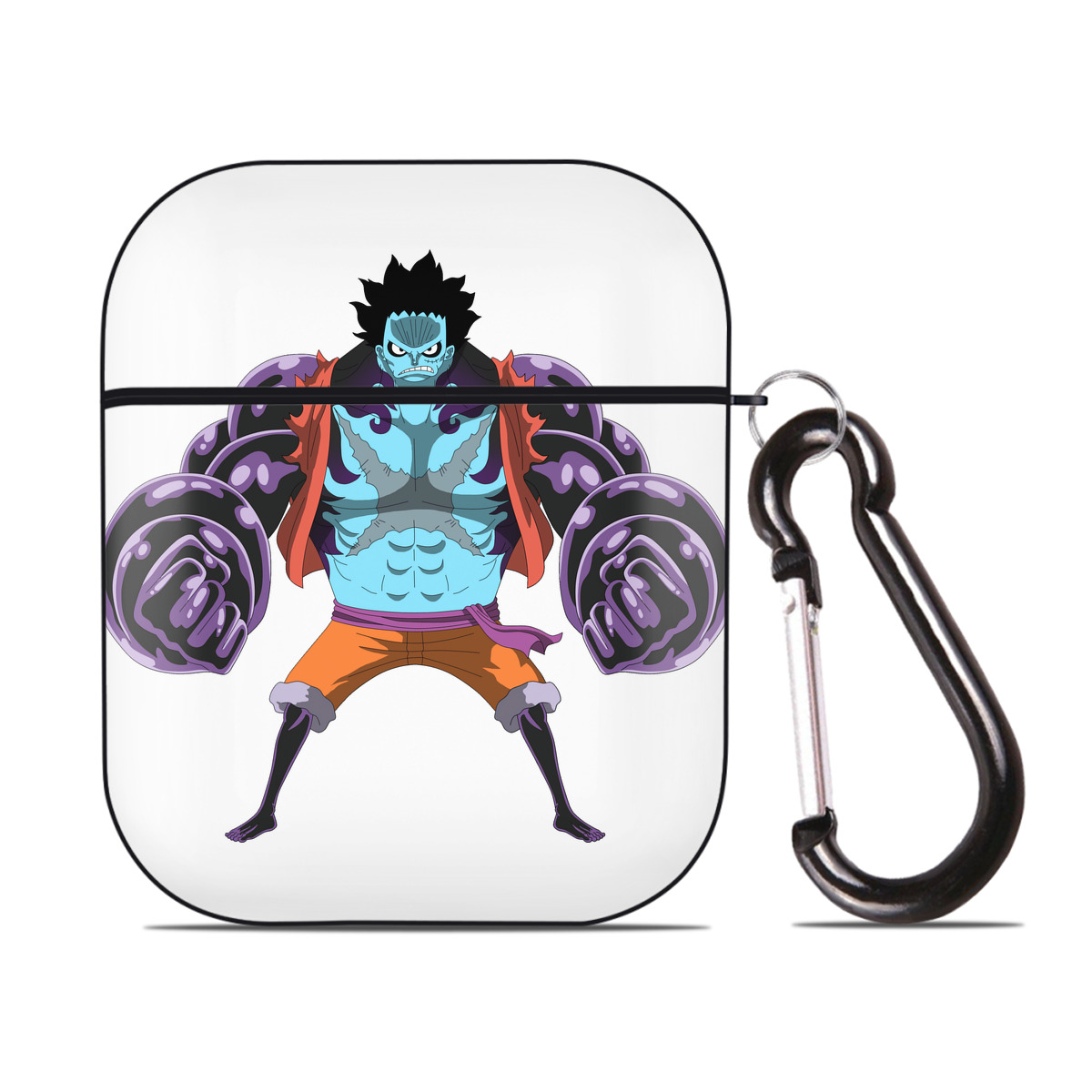 ワンピース モンキー・D・ルフィ ONE PIECE Monkey D. Luffy AirPods 第2世代保護ケース ハードシェル ブラック 耐衝撃・防指紋・カラビナ付き