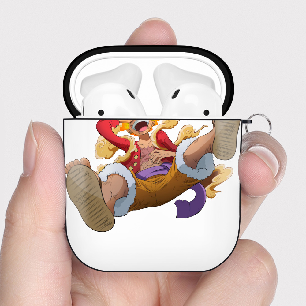 ワンピース モンキー・D・ルフィ ONE PIECE Monkey D. Luffy AirPods 第2世代保護ケース ハードシェル ブラック 耐衝撃・防指紋・カラビナ付き