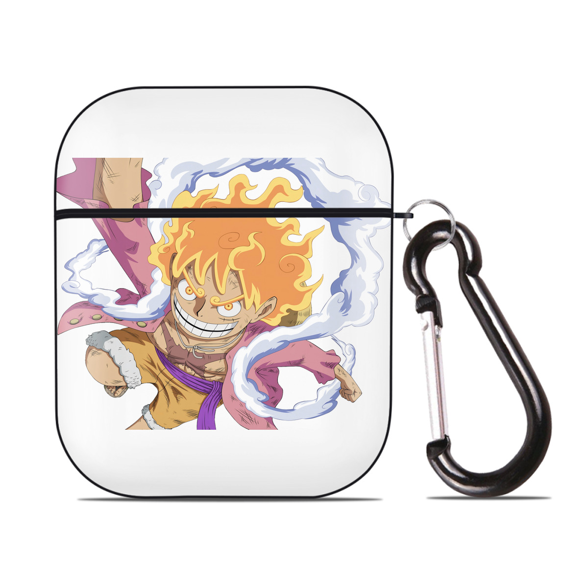 ワンピース モンキー・D・ルフィ ONE PIECE Monkey D. Luffy AirPods 第2世代保護ケース ハードシェル ブラック 耐衝撃・防指紋・カラビナ付き