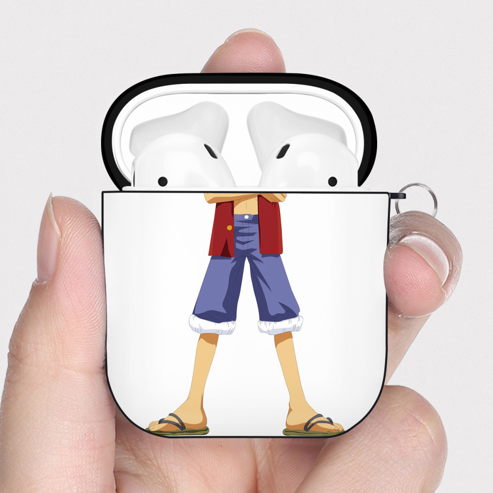 ワンピース モンキー・D・ルフィ ONE PIECE Monkey D. Luffy AirPods 第2世代保護ケース ハードシェル ブラック 耐衝撃・防指紋・カラビナ付き