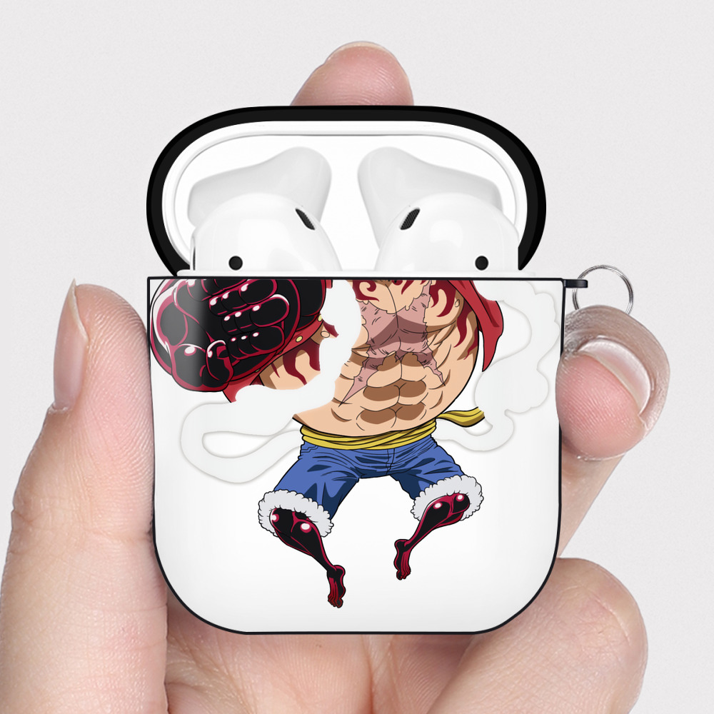 ワンピース モンキー・D・ルフィ ONE PIECE Monkey D. Luffy AirPods 第2世代保護ケース ハードシェル ブラック 耐衝撃・防指紋・カラビナ付き