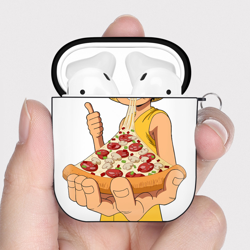 ワンピース モンキー・D・ルフィ ONE PIECE Monkey D. Luffy AirPods 第2世代保護ケース ハードシェル ブラック 耐衝撃・防指紋・カラビナ付き