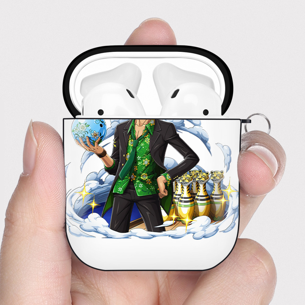 ワンピース ロロノア・ゾロ ONE PIECE Roronoa Zoro AirPods 第2世代保護ケース ハードシェル ブラック 耐衝撃・防指紋・カラビナ付き