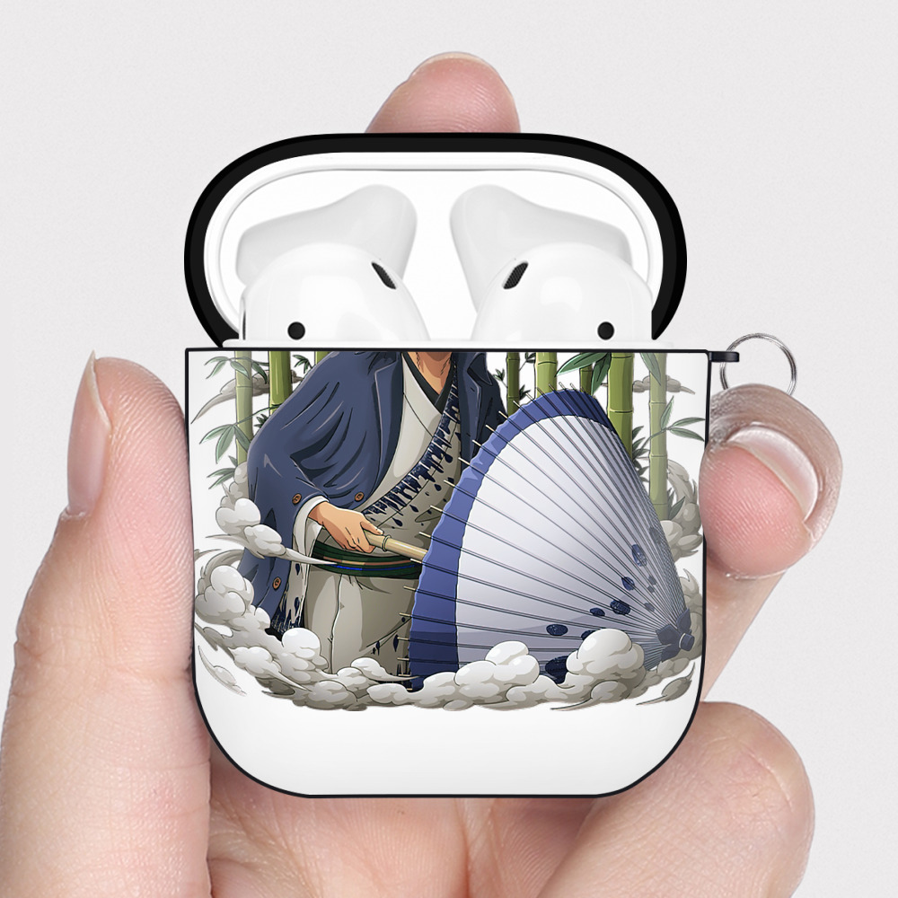 ワンピース ロロノア・ゾロ ONE PIECE Roronoa Zoro AirPods 第2世代保護ケース ハードシェル ブラック 耐衝撃・防指紋・カラビナ付き
