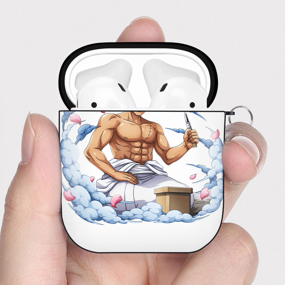 ワンピース ロロノア・ゾロ ONE PIECE Roronoa Zoro AirPods 第2世代保護ケース ハードシェル ブラック 耐衝撃・防指紋・カラビナ付き