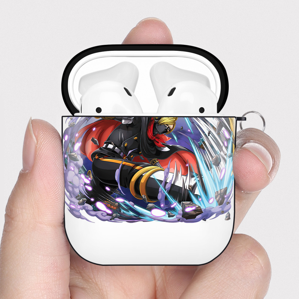ワンピース ロロノア・ゾロ ONE PIECE Roronoa Zoro AirPods 第2世代保護ケース ハードシェル ブラック 耐衝撃・防指紋・カラビナ付き