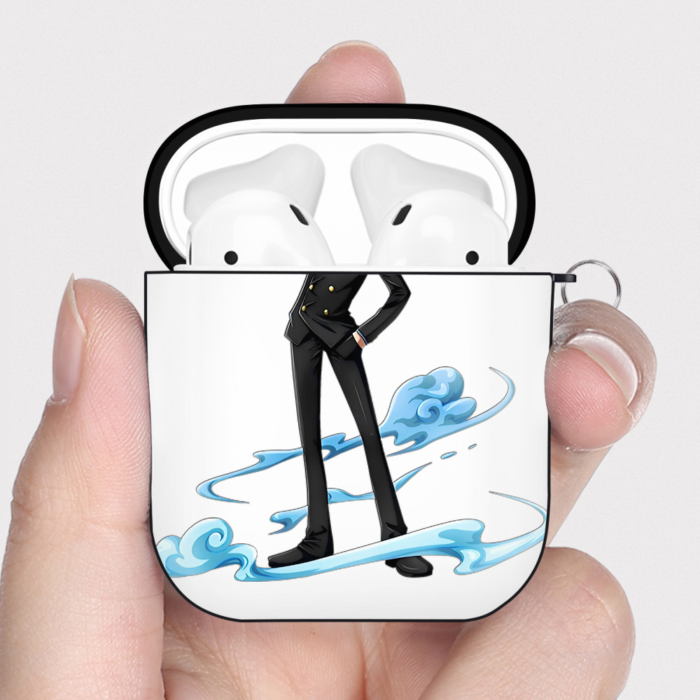 ワンピース サンジ ONE PIECE Sanji AirPods 第2世代保護ケース ハードシェル ブラック 耐衝撃・防指紋・カラビナ付き