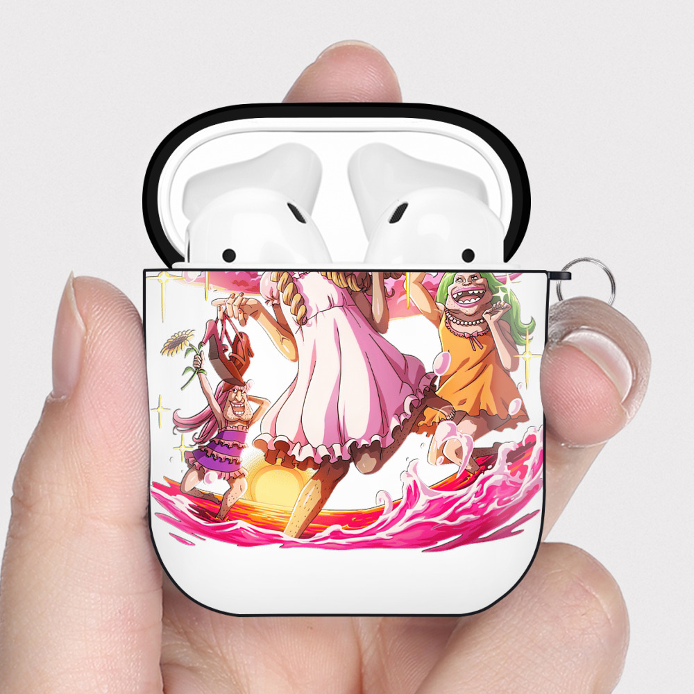 ワンピース サンジ ONE PIECE Sanji AirPods 第2世代保護ケース ハードシェル ブラック 耐衝撃・防指紋・カラビナ付き