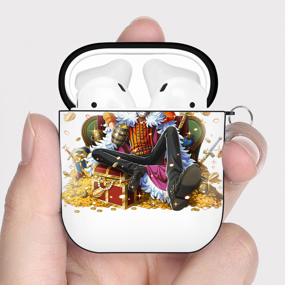 ワンピース サンジ ONE PIECE Sanji AirPods 第2世代保護ケース ハードシェル ブラック 耐衝撃・防指紋・カラビナ付き