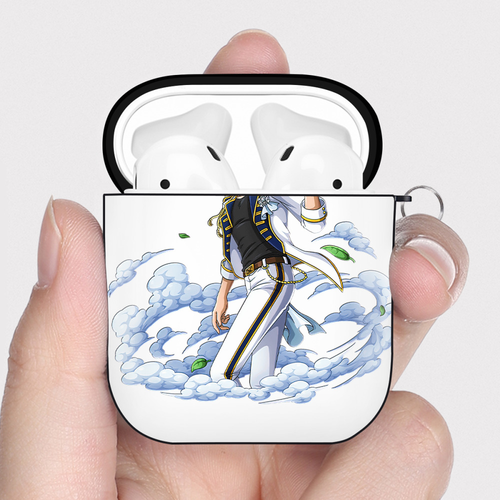 ワンピース サンジ ONE PIECE Sanji AirPods 第2世代保護ケース ハードシェル ブラック 耐衝撃・防指紋・カラビナ付き