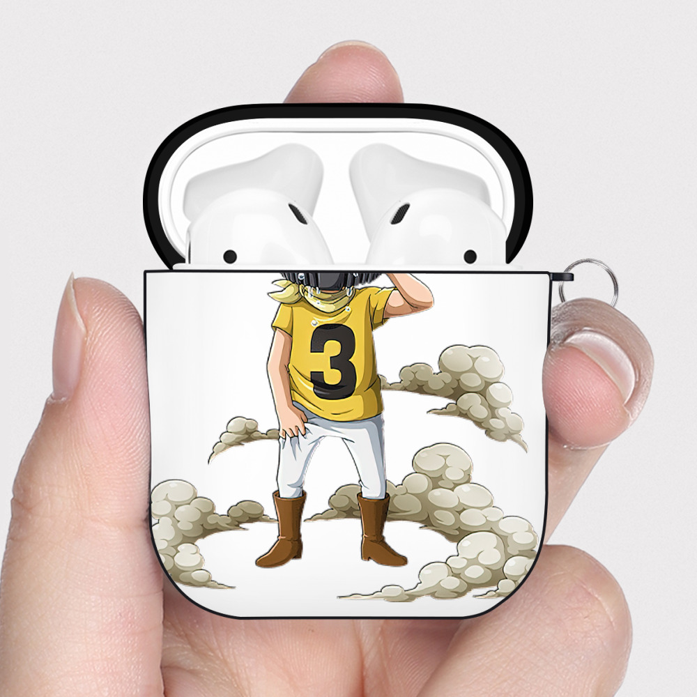 ワンピース サンジ ONE PIECE Sanji AirPods 第2世代保護ケース ハードシェル ブラック 耐衝撃・防指紋・カラビナ付き