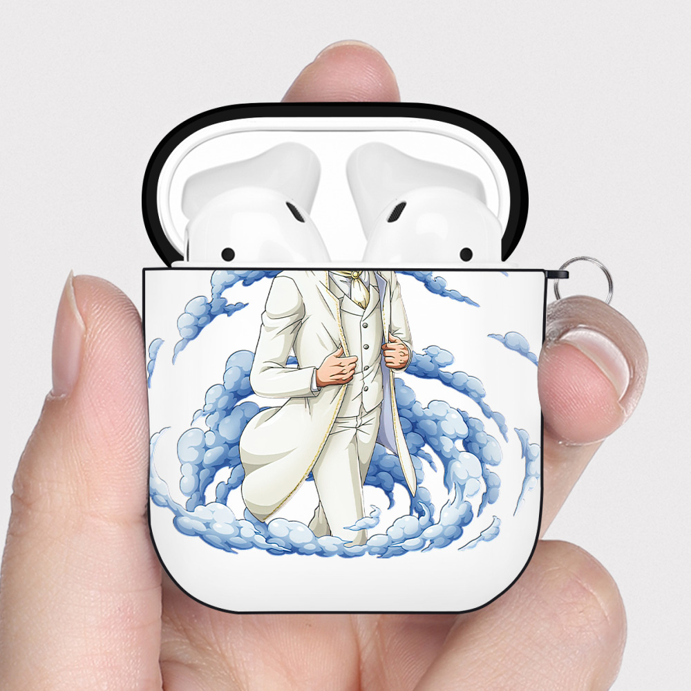ワンピース サンジ ONE PIECE Sanji AirPods 第2世代保護ケース ハードシェル ブラック 耐衝撃・防指紋・カラビナ付き