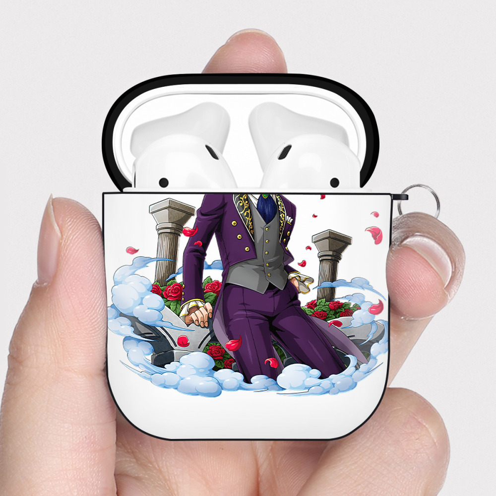 ワンピース サンジ ONE PIECE Sanji AirPods 第2世代保護ケース ハードシェル ブラック 耐衝撃・防指紋・カラビナ付き