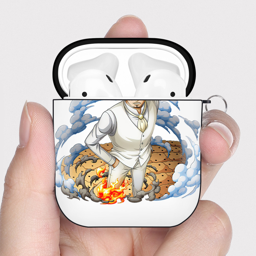 ワンピース サンジ ONE PIECE Sanji AirPods 第2世代保護ケース ハードシェル ブラック 耐衝撃・防指紋・カラビナ付き