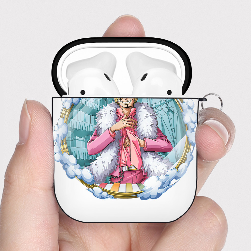 ワンピース サンジ ONE PIECE Sanji AirPods 第2世代保護ケース ハードシェル ブラック 耐衝撃・防指紋・カラビナ付き
