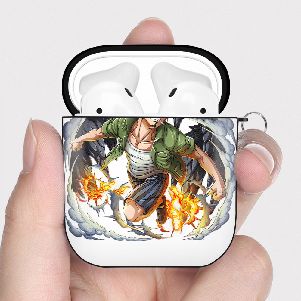 ワンピース サンジ ONE PIECE Sanji AirPods 第2世代保護ケース ハードシェル ブラック 耐衝撃・防指紋・カラビナ付き